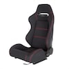 Spec-D Tuning Racing Seat - Black Cloth With Red Stitching  - Left Side RS-2460L